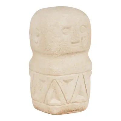 Beige dekoration i cement, 10 cm.