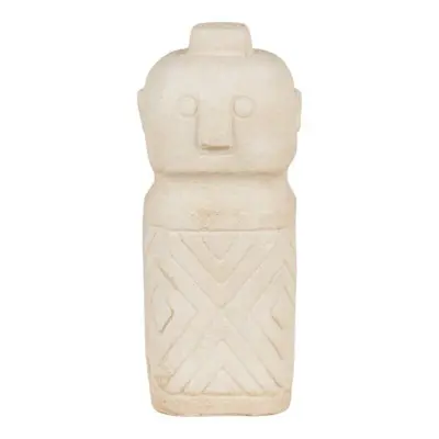 Beige dekoration i cement, 15 cm.
