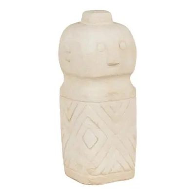 Beige dekoration i cement, 15 cm.