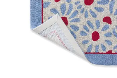 Laura Ashley - Thorncliff Daisy Sky Blue, Udendørstæppe