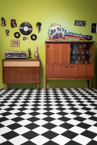 Artifact Vinylgulv - York Harlequin sort/hvid