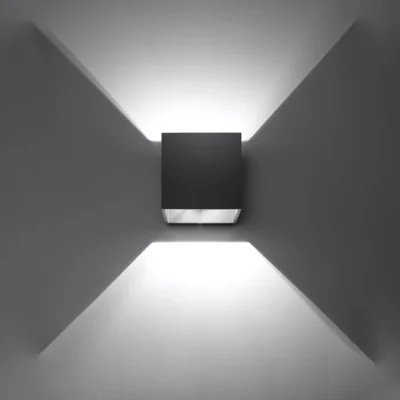 Væglampe QUAD 1 sort