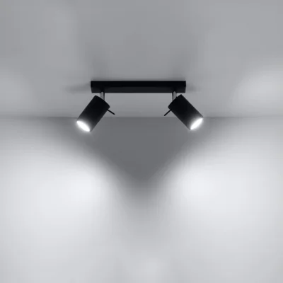 Loftslampe RING 2 sort
