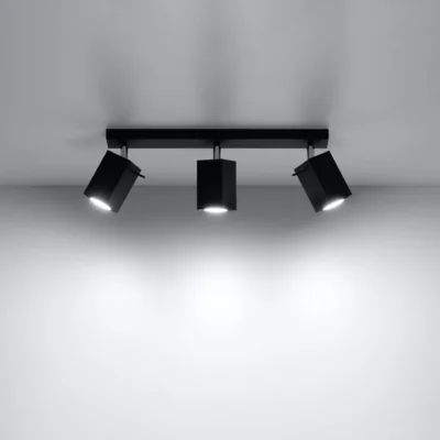 Loftslampe MERIDA 3 sort