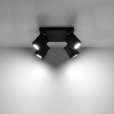 Loftslampe MERIDA 4 sort