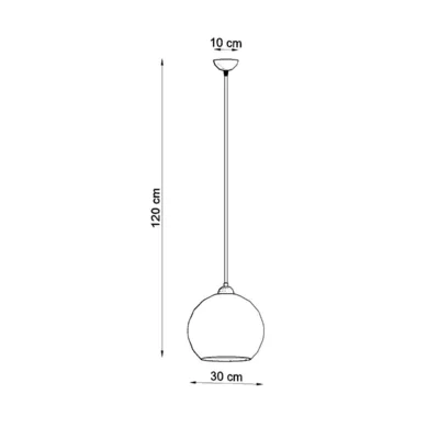 Hængende lampe BALL hvid