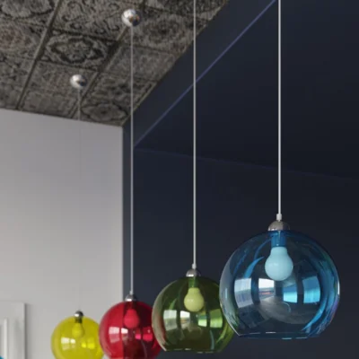 Hængende lampe BALL hvid