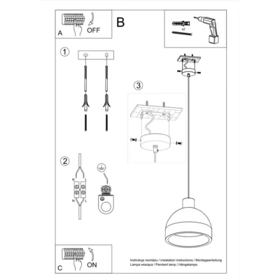 Hængende lampe DAMASO