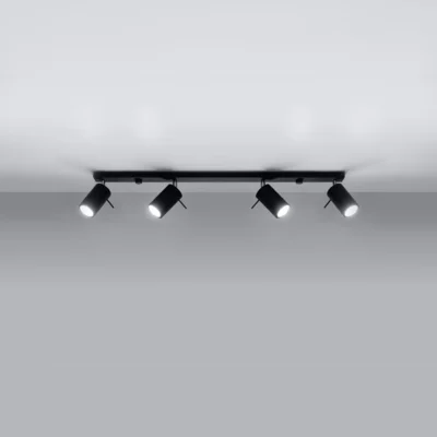 Loftslampe RING 4L sort