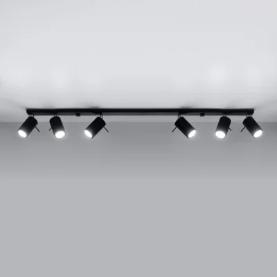 Loftslampe RING 6L sort