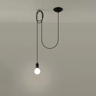 Hængelampe EDISON 1 sort