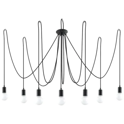 Lysekrone EDISON 7 sort