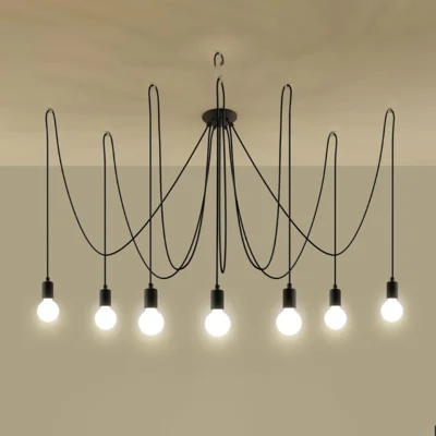 Lysekrone EDISON 7 sort