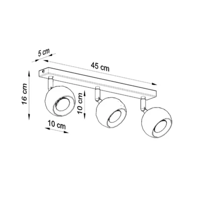 Loftslampe OCULARE 3 hvid