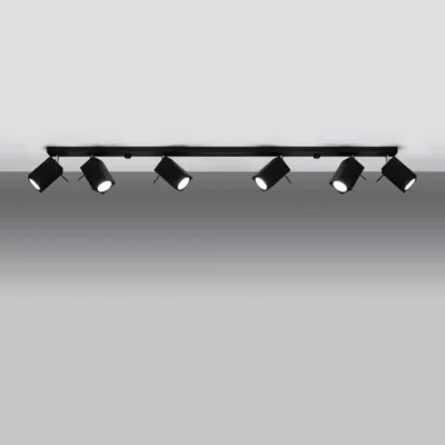 Loftslampe MERIDA 6L sort