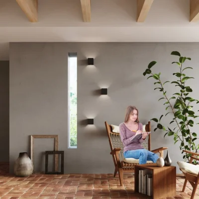 Væglampe LUCA sort LED IP54