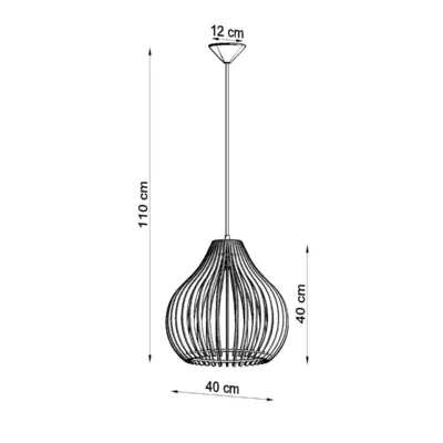 Hængende lampe APRILLA træ