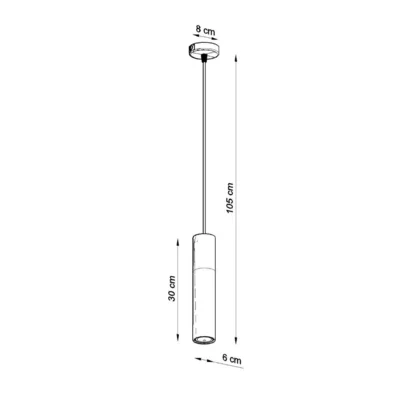 Hængende lampe BORGIO 1 sort