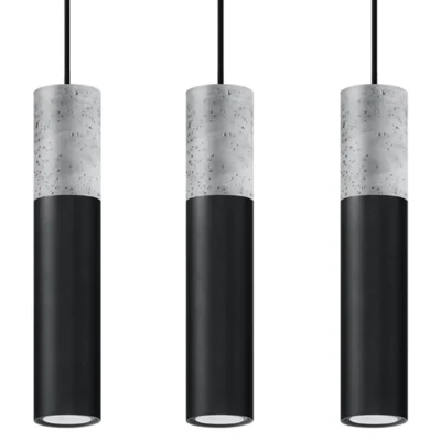 Hængende lampe BORGIO 3L sort