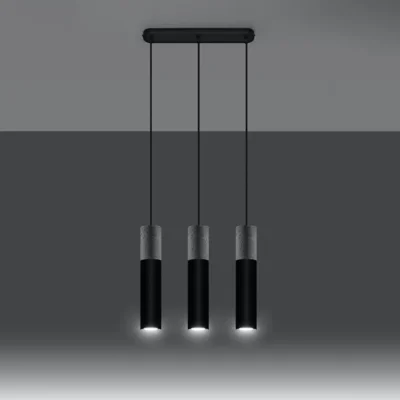 Hængende lampe BORGIO 3L sort