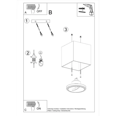 Loftslampe BLAKE sort