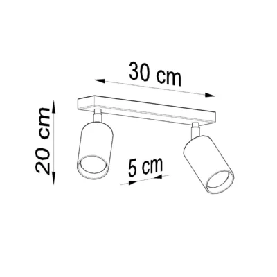 Loftslampe BERG 2 naturtræ