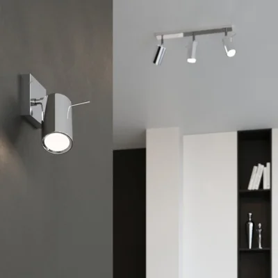 Loftslampe RING 4 krom
