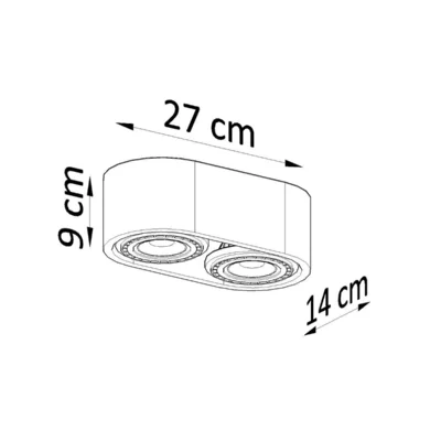 Loftslampe BASIC 2 beton