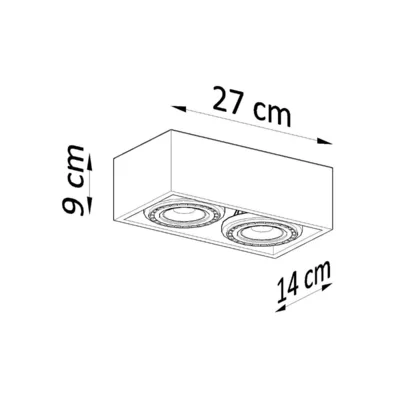 Loftslampe QUATRO 2 beton