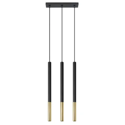 Hængende lampe MOZAICA 3L sort/guld