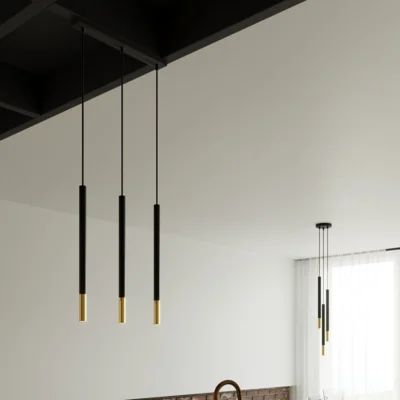 Hængende lampe MOZAICA 3L sort/guld