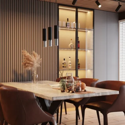 Loftlampe LOOPEZ sort/chrom