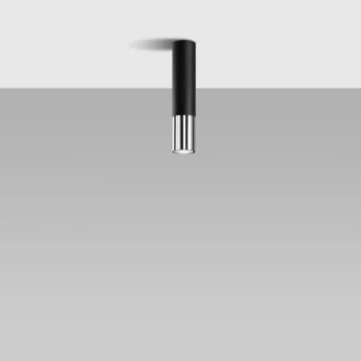 Loftlampe LOOPEZ sort/chrom