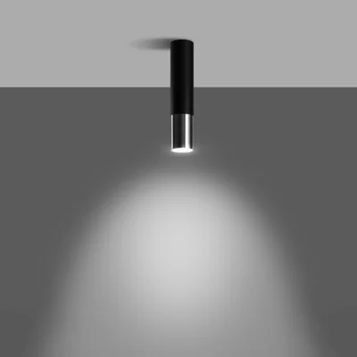 Loftlampe LOOPEZ sort/chrom