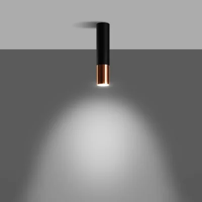 Loftslampe LOOPEZ sort/kobber