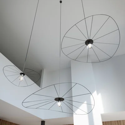 Hængende lampe ESKOLA 140 sort
