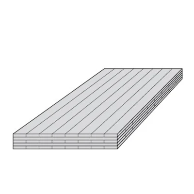 20 mm bambusplade - Plain pressed, Ecru