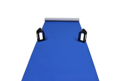 Blå Løber i nålefilt - 1 meter bredde - REST 450X100 CM.