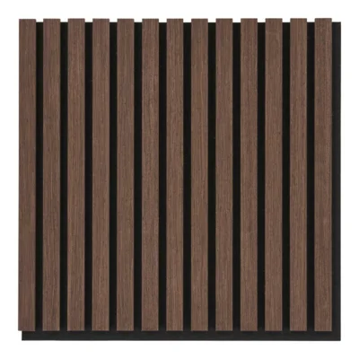 Akustikpanel, træfiner i valnødtræslook, 52x52 cm.