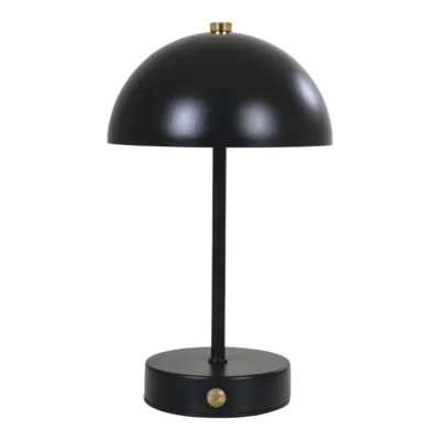 Holt LED Bordlampe, sort/messing genopladelig