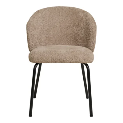 Safira Spisebordsstol, beige bouclé