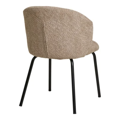 Safira Spisebordsstol, beige bouclé