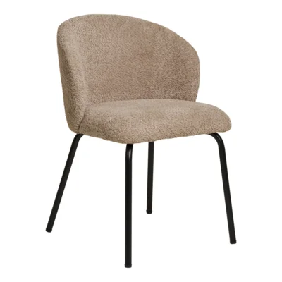 Safira Spisebordsstol, beige bouclé