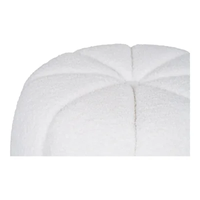 Paisley Puf, Off-white Ø48x38 cm.