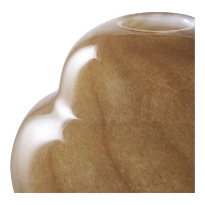 Vase, i brunt glas
