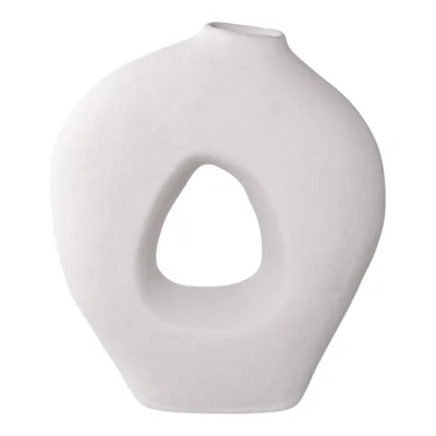 Vase, hvid keramik