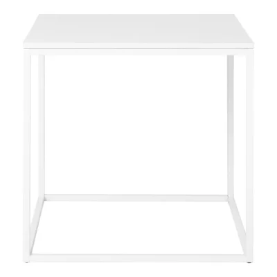 Vita hjørnebord, hvidt stel
