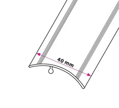 Afslutningsprofil, Multiflex Mat alu - HØJ 13-17 mm.