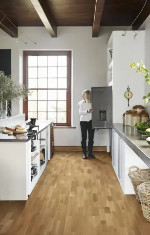 Kährs Tres 3-stav, Eg Lecco - Mat lakeret  