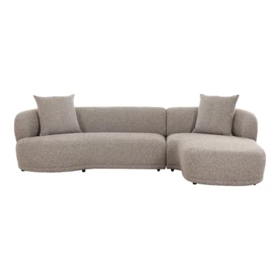 Kingston Sofa, Brun højrevendt med 2 puder